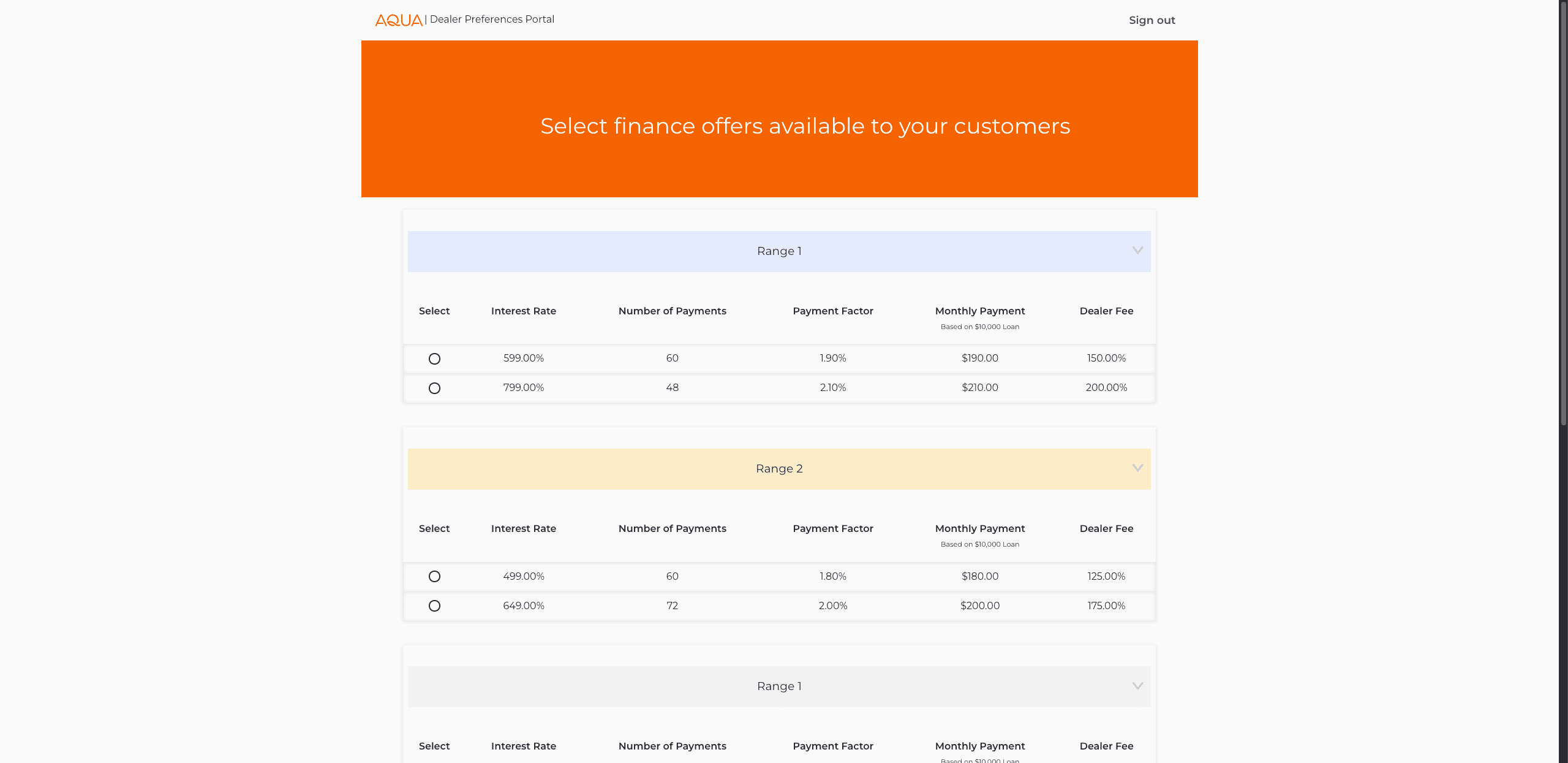 Ascent dealer dashboard