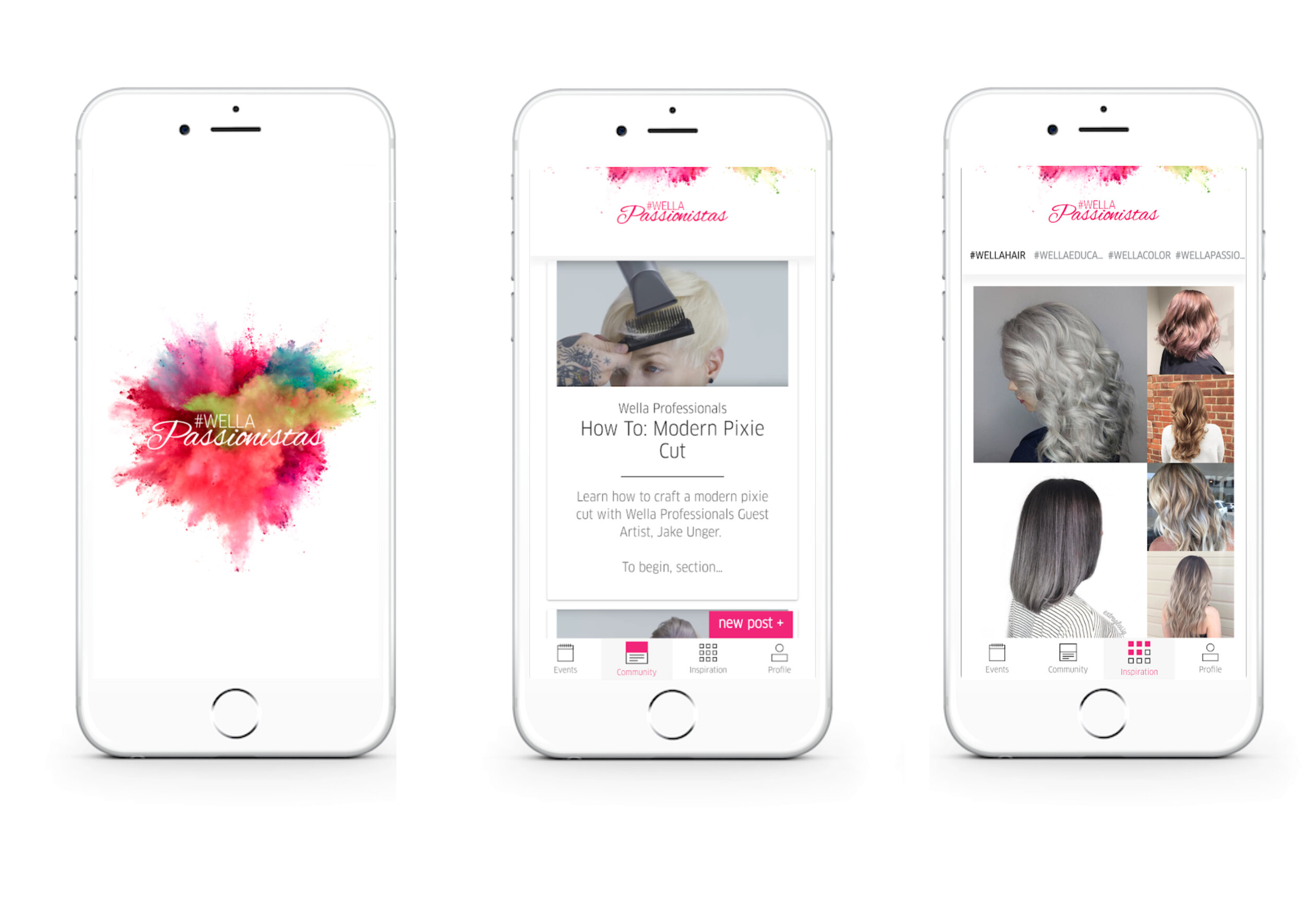 Wella Passionistas application screenshots Wella Passionistas app screenshots